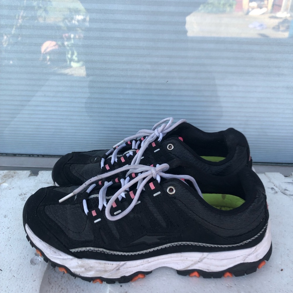 Avia Womens Respon-Cel Walking Shoes Sneakers Black Pink  Lace Up Sneakers Sz 7